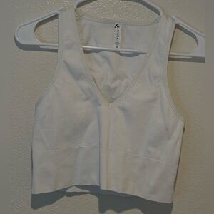Athleta White Crop Tank Top